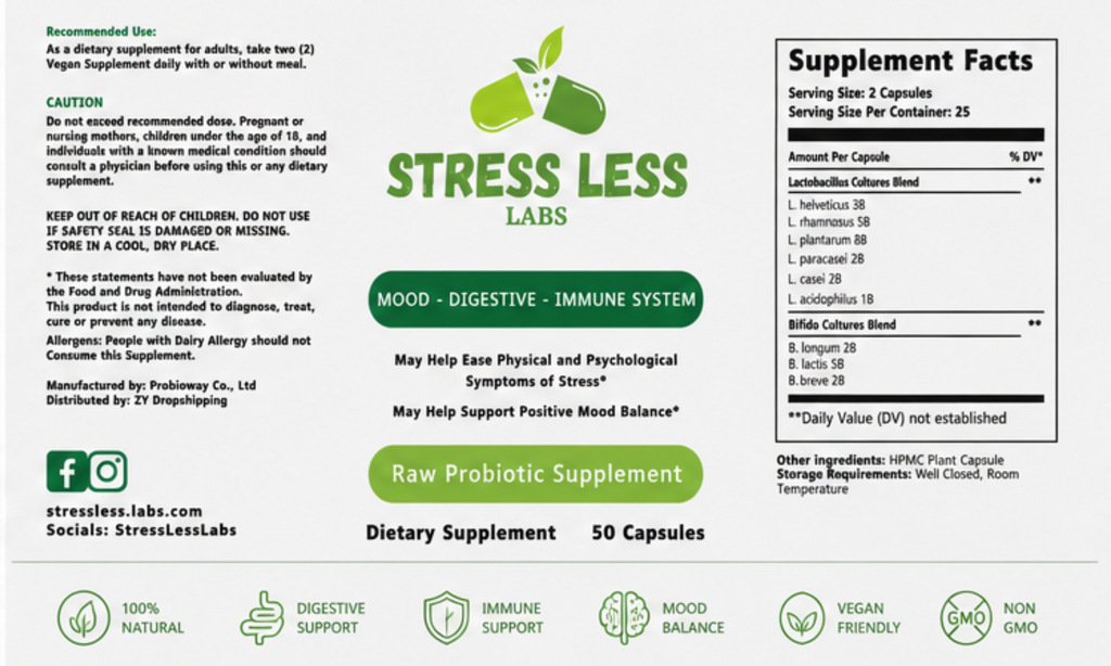 StressLess™ Raw Probiotic Supplement