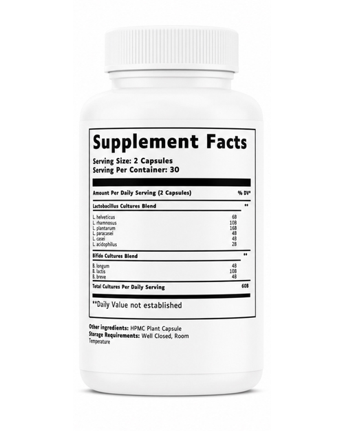 StressLessLabs Raw Probiotic Supplement